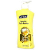 La Fresh Hand & Body Lotion Gold & Honey - 550ml - ShopXonline